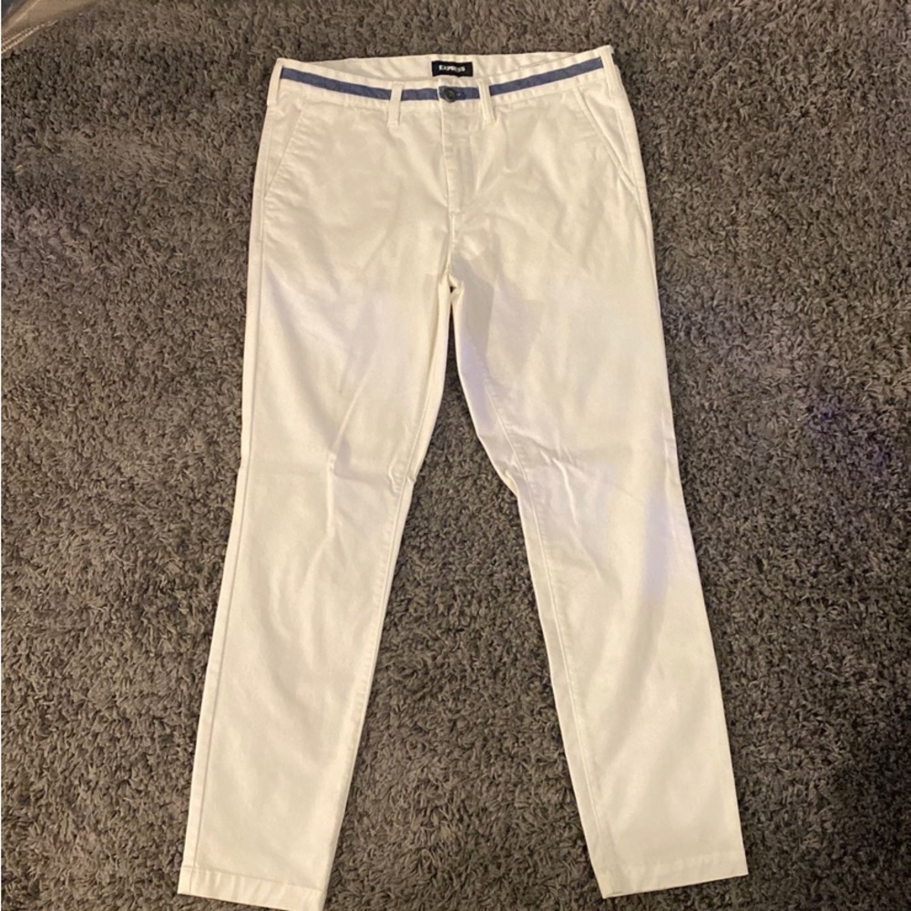 Express White Casual Skinny Pants